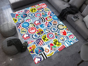 Champions League Teams Custom Rug – Football Club Logos Room Decor, European Football Carpet