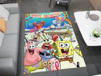 SpongeBob Happy Birthday Rug, Cartoon-Inspired Carpet, Kids' Room Rug