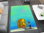 Travis SpongeBob Edition Rug - Fun and Quirky Crossover Design, Hip-hop Carpet