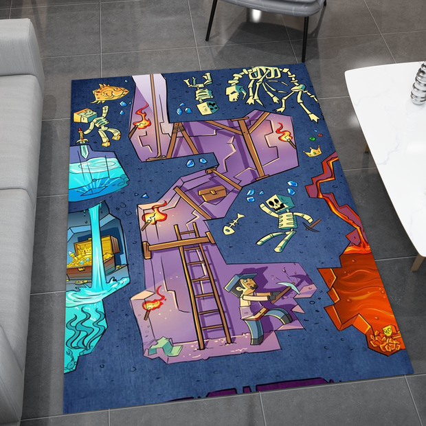 Minecraft Dungeon Adventure Custom Rug – Perfect for Gamers and Adventurers Carpet