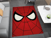 Spiderman Spidey Face Rug, Cartoon-Inspired Carpet, Marvel Spiderman Rug, Geek Gift