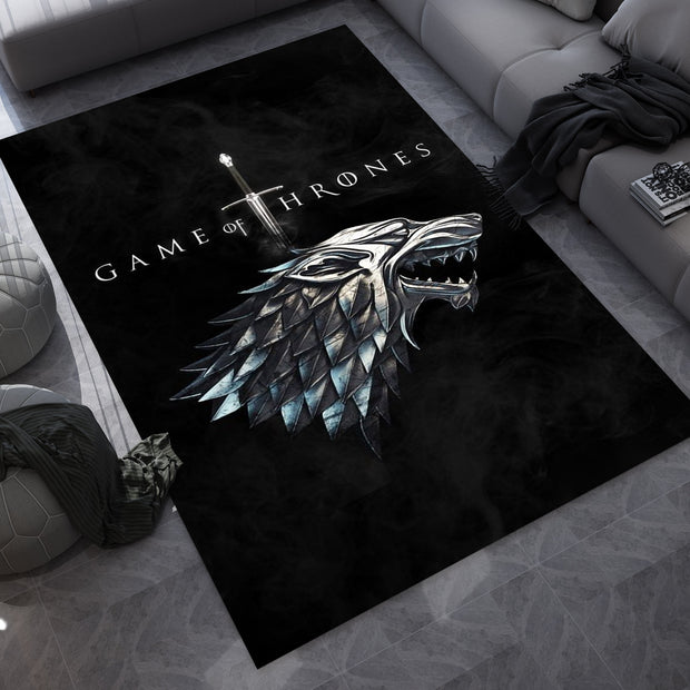 Winter is Coming Stark Sigil Custom Rug – Game of Thrones-Inspired Room Decor, GOT Carpet