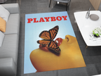 Playboy Vintage Butterfly Lips Rug - Bold and Artistic Custom Home Décor Carpet