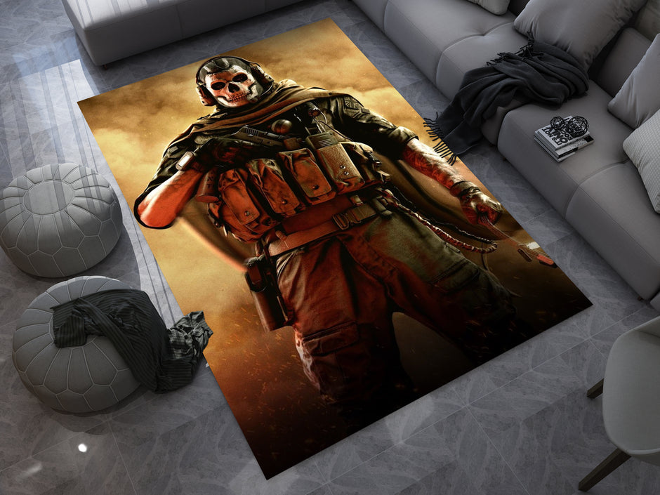 Call of Duty Soldier Rug – Epic Gaming Decor for Action Fans, Gamer Carpet