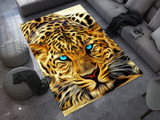 Cheetah Rug, Wild Cheetah Eyes Carpet, Wild Animal Art, Survivor Jungle-Inspired Carpet