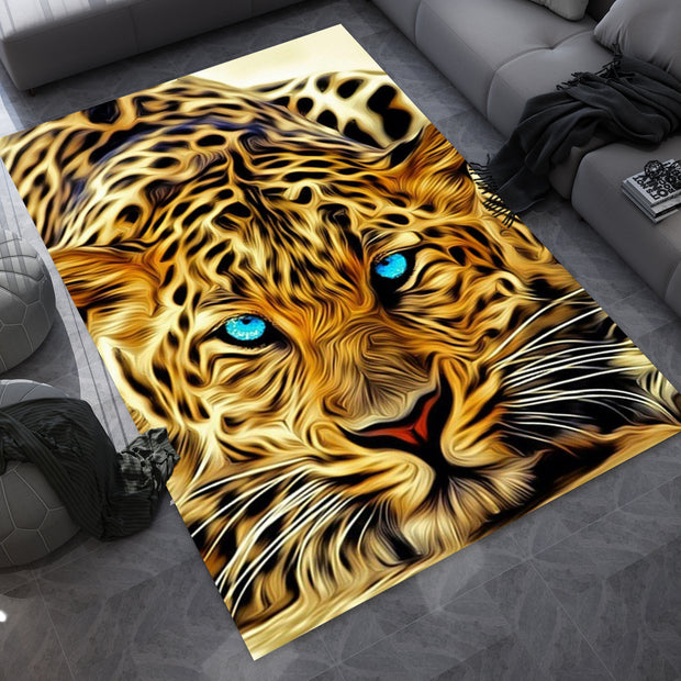Cheetah Rug, Wild Cheetah Eyes Carpet, Wild Animal Art, Survivor Jungle-Inspired Carpet