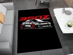 Nissan 350Z GTR Car Rug, Racing Inspired Carpet, Garage Rug