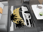 BMW Car Rug, Racing Inspired Carpet, Garage Rug