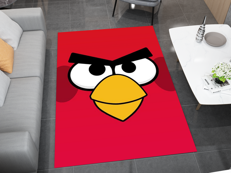 Angry Birds Red Rug - Bold and Fun Character Design for Any Room, Game Carpet