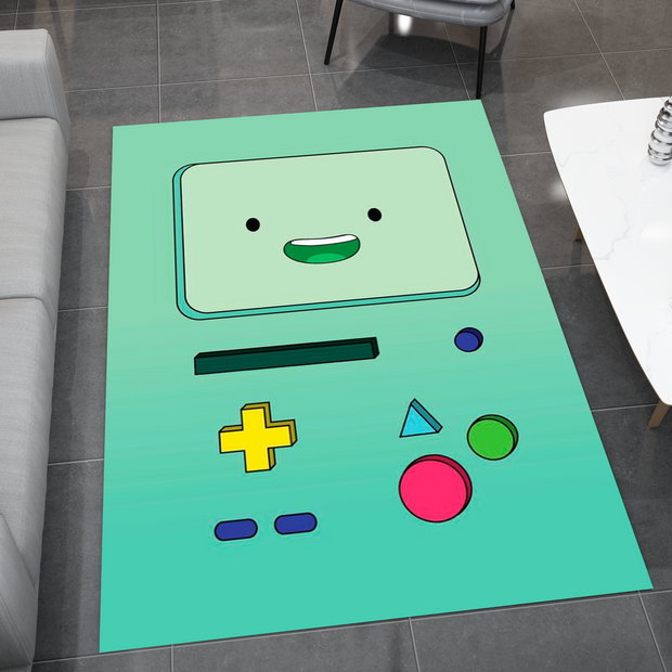 BMO Adventure Time Rug - Fun and Playful Gaming Console Design Cartoon Carpet