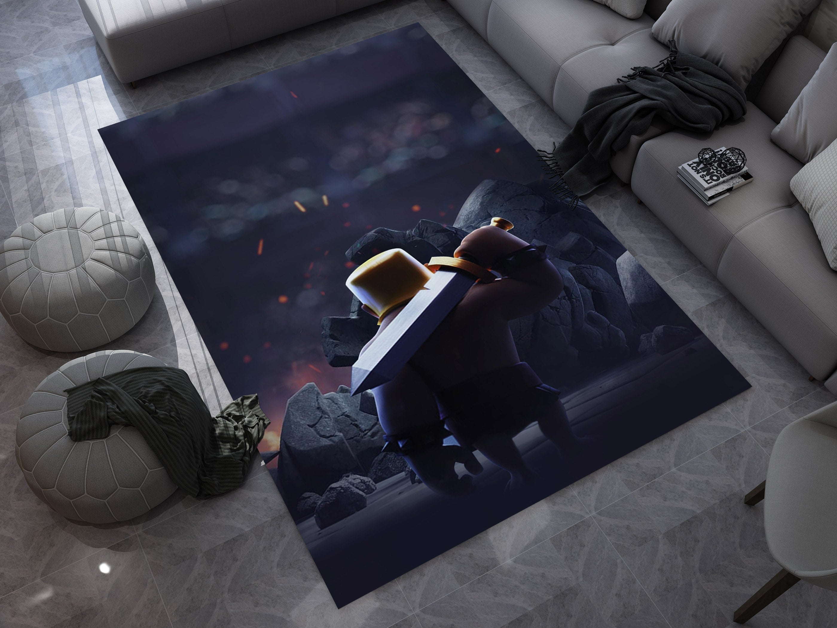 Clash Royale Rug, Gamer Carpet, Battle Arena Inspired Decor