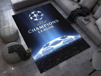 UEFA Champions League Custom Rug – Official Football Tournament Room Decor, European Football Carpet