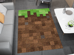 Minecraft Grass Block Custom Rug – Iconic Gaming Decor Carpet for Any Space