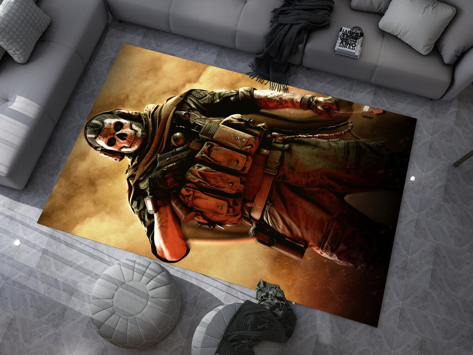 Call of Duty Soldier Rug – Epic Gaming Decor for Action Fans, Gamer Carpet