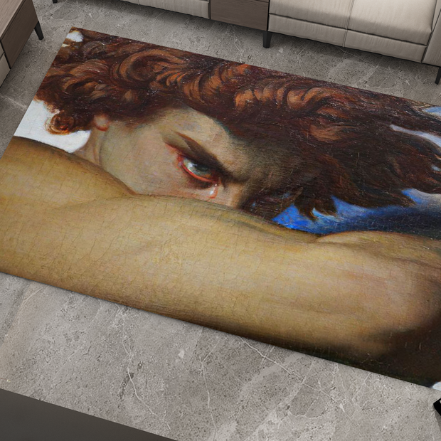 Fallen Angel Art Rug - Classical Masterpiece-Inspired Custom Design Carpet