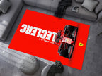 Race Car F1 Custom Rug – Charles Leclerc Formula 1 Icon Room Decor for Racing Fans, Garage Carpet
