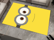 Minion Smile Rug, Cartoon-Inspired Carpet, Kids' Room Rug