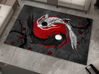 Yin Yang Koi Rug, Asian Decoration Carpet, Cozy Rug