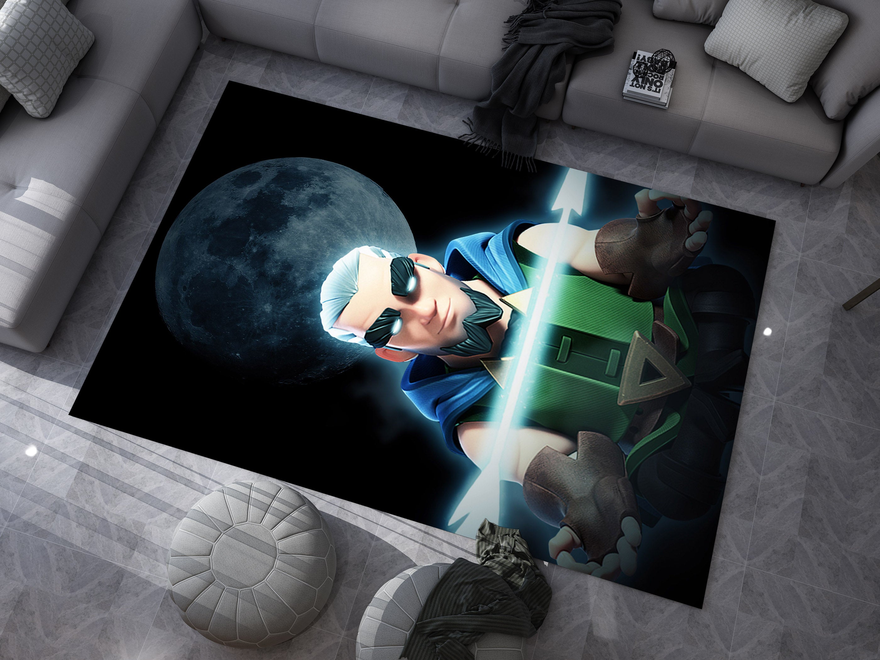 Clash Royale Rug, Gamer Carpet, Battle Arena Inspired Decor