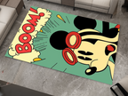 Mickey Mouse Boom! Rug - Fun and Energetic Pop Art Design Cartoon Carpet