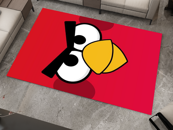 Angry Birds Red Rug - Bold and Fun Character Design for Any Room, Game Carpet