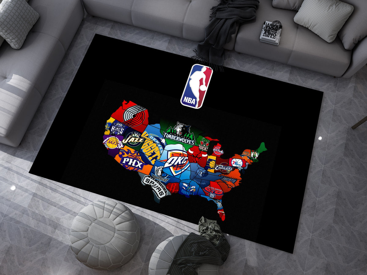 Nba Outdoor Rugs NBA Nike Basketball Custom Rug – Iconic Basketball Design for Your Spa ...