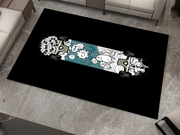 Custom Skateboard Art Rug - Bold and Urban Skate Culture Design Carpet