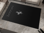 Ferrari Carbon Car Rug, Racing Inspired Carpet, Garage Rug, Ferrari Decoration