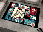 Rick and Morty GTA Rug, Cartoon-Inspired Carpet, Portal Rick Rug, Geek Gift, Gamer Decoration