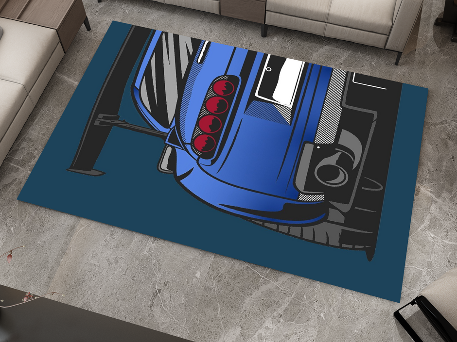 Supra Car Rug, Racing Inspired Carpet, Garage Rug, Toyota Supra Decoration