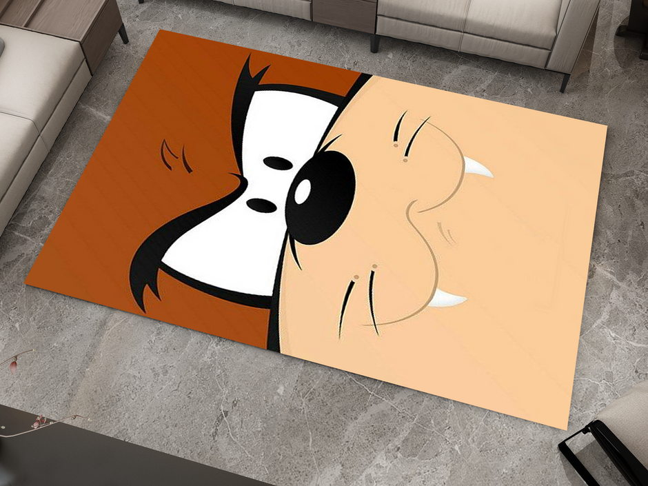 Taz Face Monster Rug - Tasmanian Devil Design for Looney Tunes Fans, Cartoon Carpet
