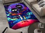 Rick and Morty Rug, Cartoon-Inspired Carpet, Portal Rick Rug, Geek Gift