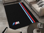 BMW Car Rug, Racing Inspired Carpet, Garage Rug