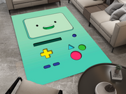 BMO Adventure Time Rug - Fun and Playful Gaming Console Design Cartoon Carpet