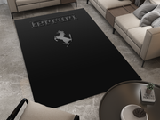 Ferrari Carbon Car Rug, Racing Inspired Carpet, Garage Rug, Ferrari Decoration