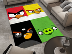 Angry Birds Rug - Bold and Fun Character Design for Any Room, Game Carpet