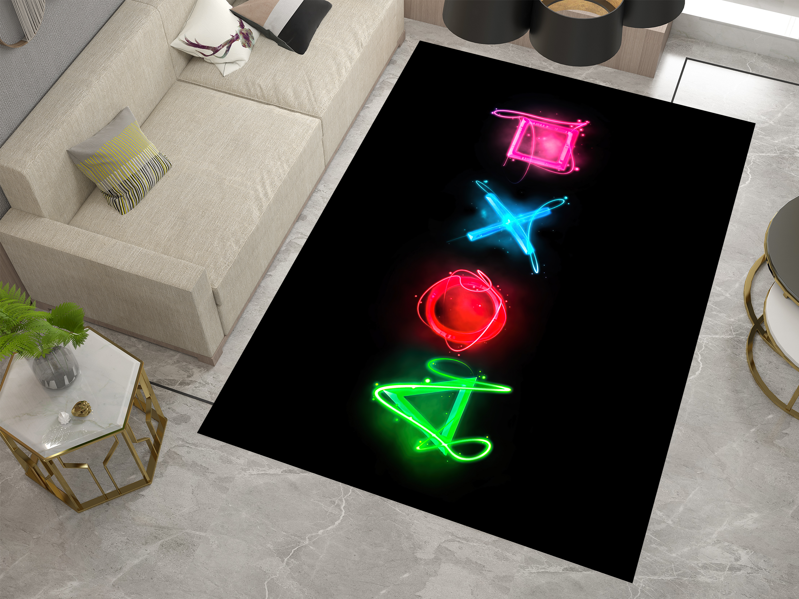 Playstation Rug, Gamer Decoration Carpet