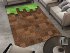 Minecraft Grass Block Custom Rug – Iconic Gaming Decor Carpet for Any Space