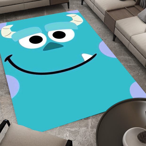 Sully's Smile Monsters Rug, Cartoon-Inspired Carpet, Kids' Room Rug