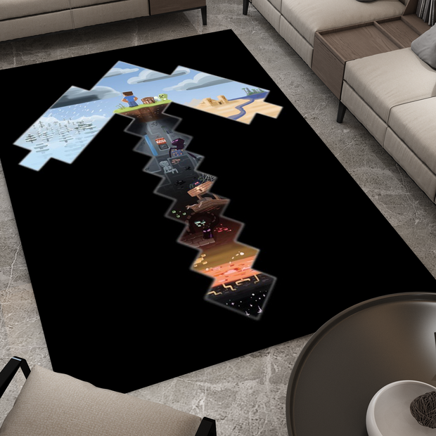Minecraft Arrow Journey Custom Rug – Perfect for Gamers and Creators, Gamer Carpet