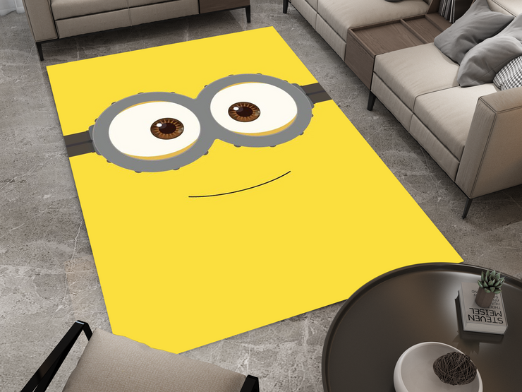 Minion Smile Rug, Cartoon-Inspired Carpet, Kids&