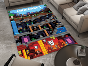 Minecraft Underground Adventure Custom Rug – Perfect for Gamers and Fans