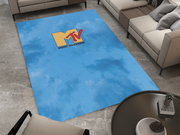 MTV Music Rug - Retro Music Television-Inspired Design Carpet, Studio Rug