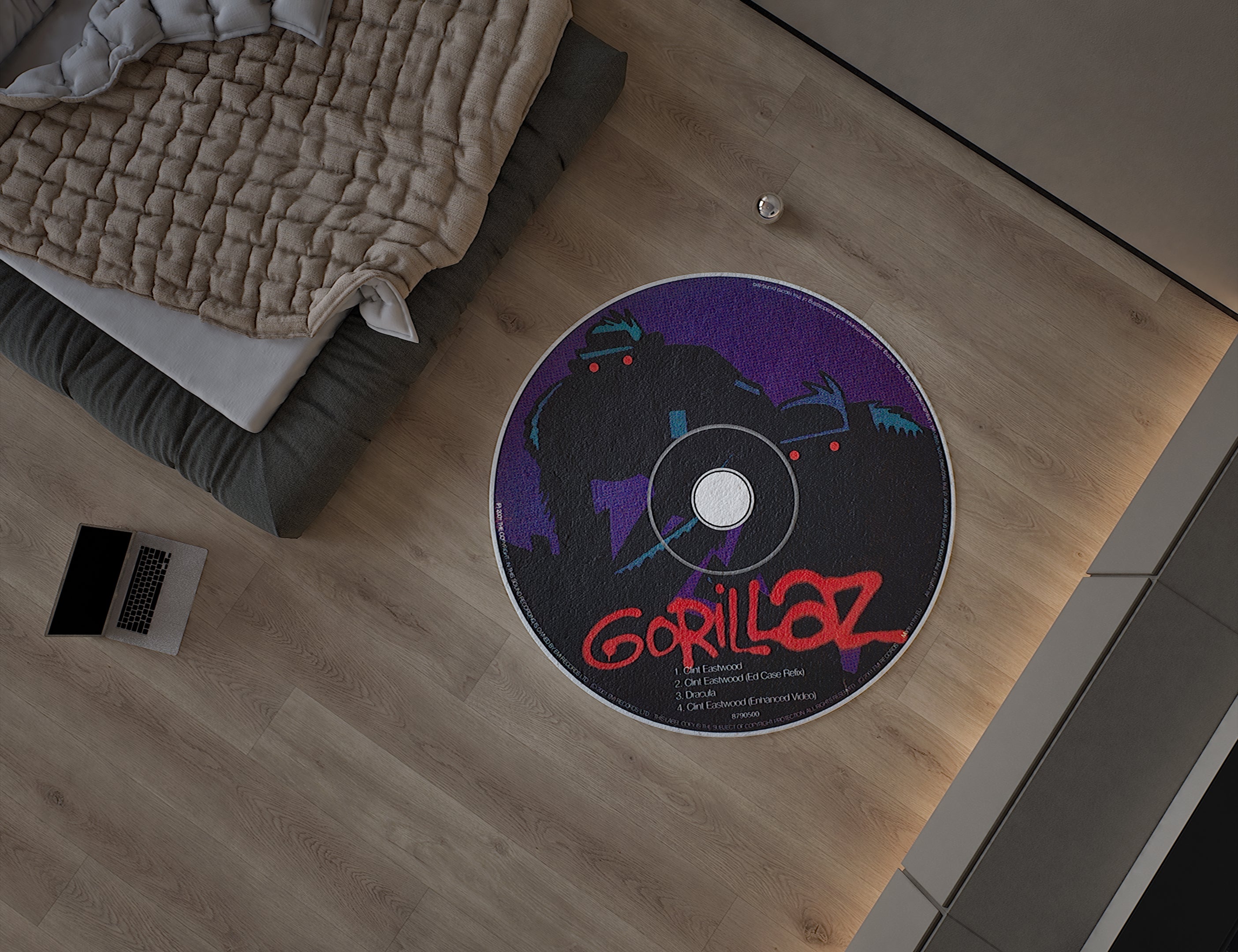 Gorillaz CD Rug, Album Cover Teppich, Music Decoration