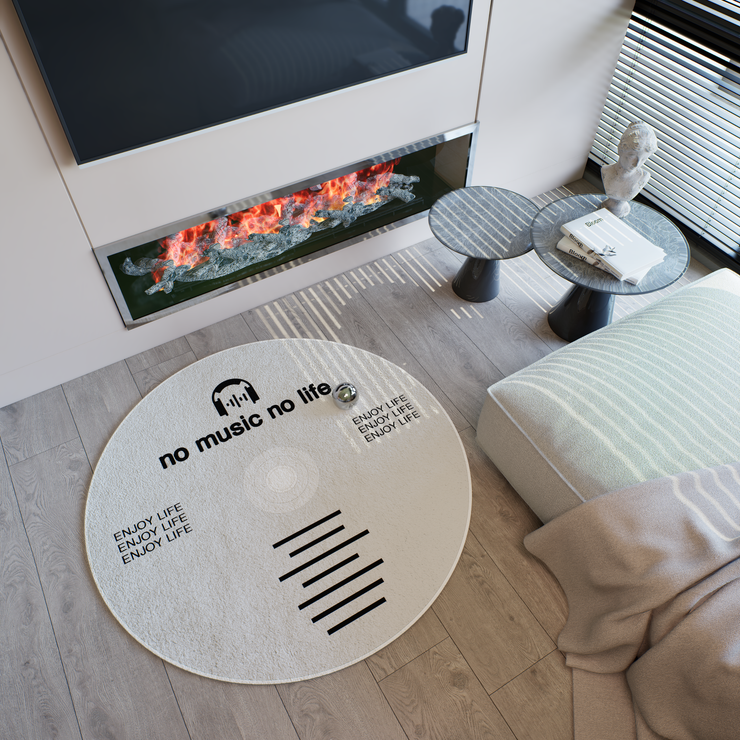 Music Album CD Rug, No Music No Life CD Rug