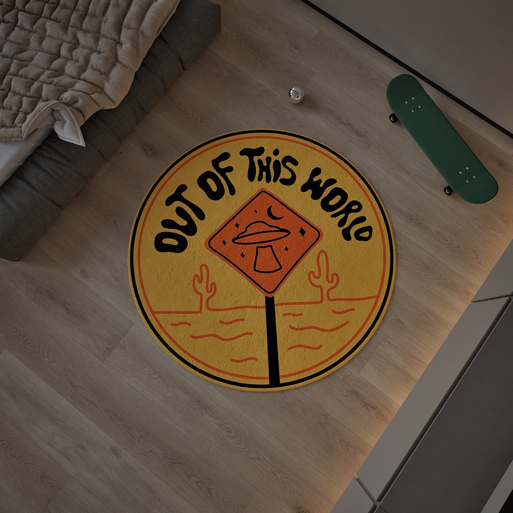 Out of This World Round Rug, Streetstyle Decoration, Cozy Carpet