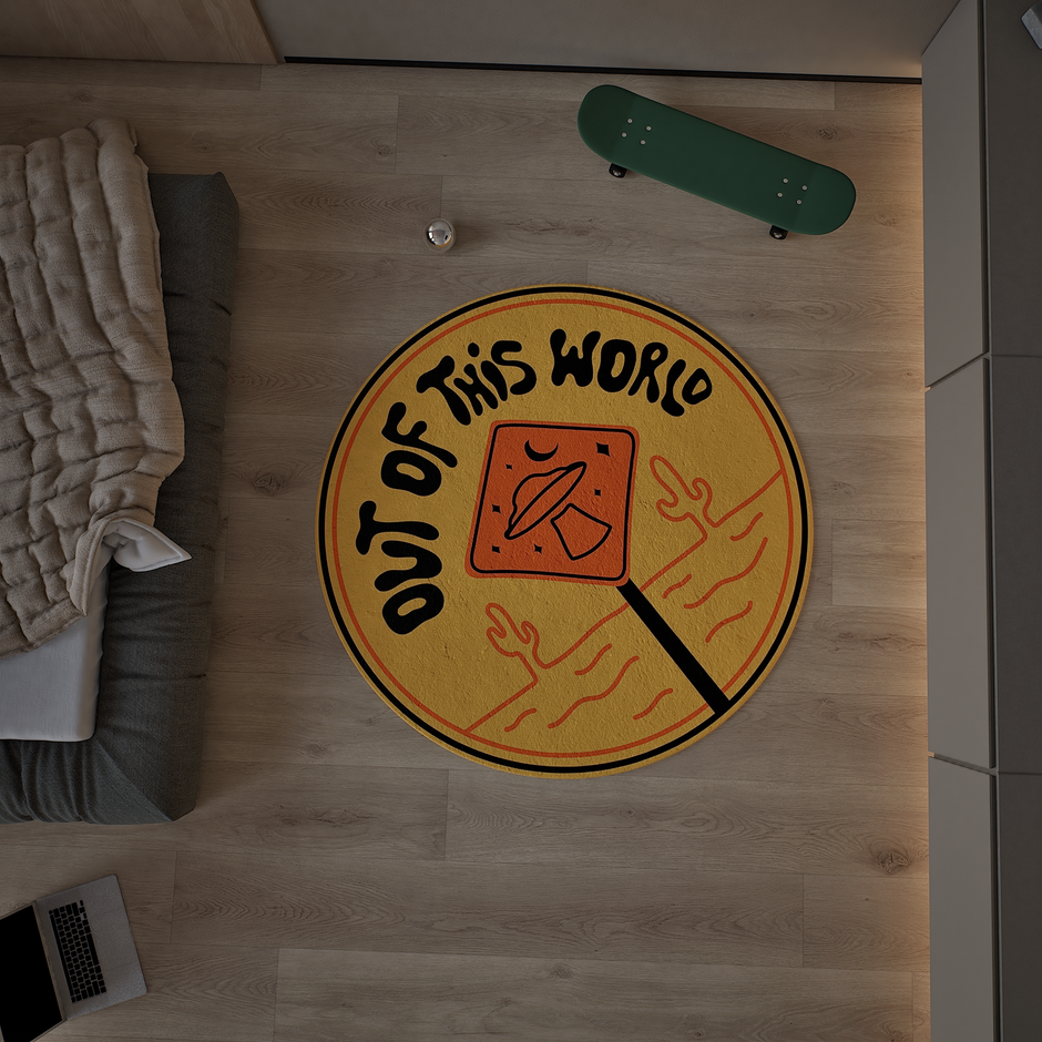Out of This World Round Rug, Streetstyle Decoration, Cozy Carpet