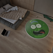 Pickle Rick and Morty Round Rug, Cartoon-Inspired Carpet, Portal Rick Rug, Geek Gift