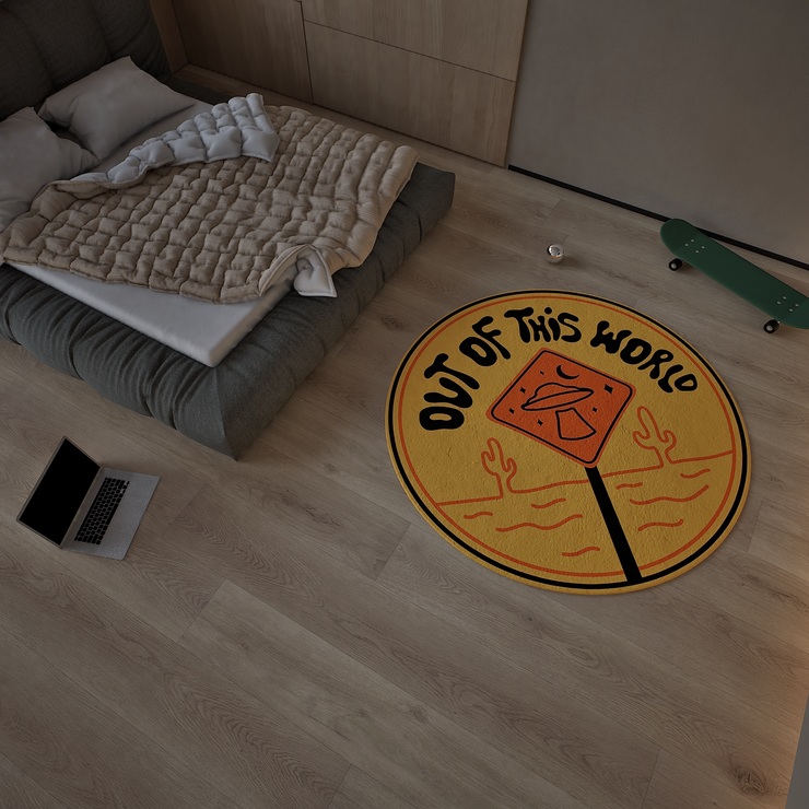 Out of This World Round Rug, Streetstyle Decoration, Cozy Carpet