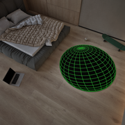 Global Hologram Round Rug, Streetstyle Decoration, Cozy Carpet